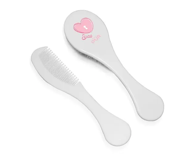Set perie si pieptene, roz, PUR