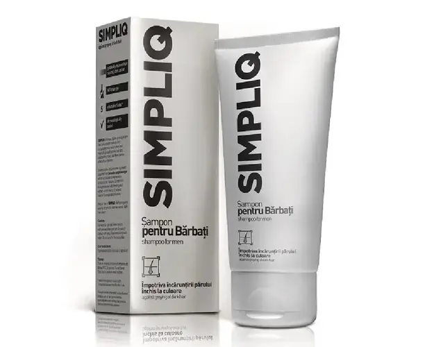 Sampon barbati anti incaruntire Simpliq, 150 ml, Aflofarm