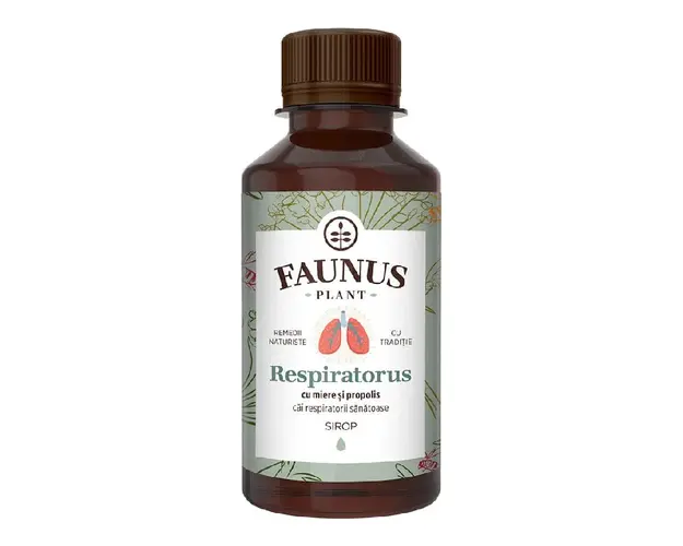Sirop Respiratorus cu Miere si Propolis, 200 ml, Faunus Plant