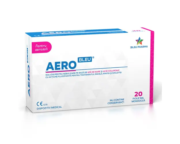 Solutie pentru nebulizare Aero Bleu, 20 fiole*5 ml, Bleu Pharma