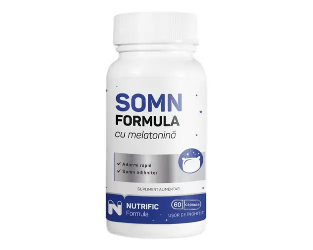Somn formula cu melatonina, 60 capsule, Nutrific