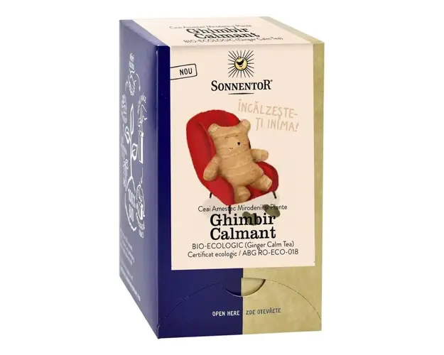 Ceai Bio Ghimbir calmant, 18 plicuri, Sonnentor 