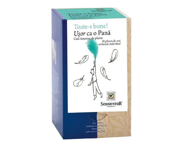 Ceai Bio Usor ca o Pana, 18 plicuri, Sonnentor