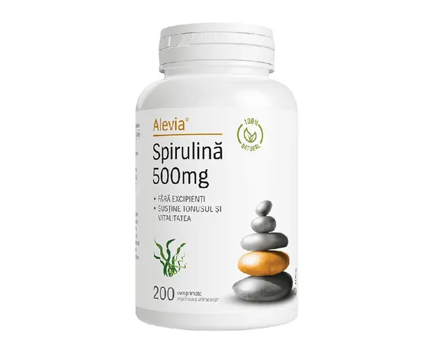 Spirulina 500mg, 200 comprimate, Alevia