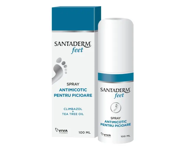 Spray antimicotic pentru picioare Santaderm Feet, 100g