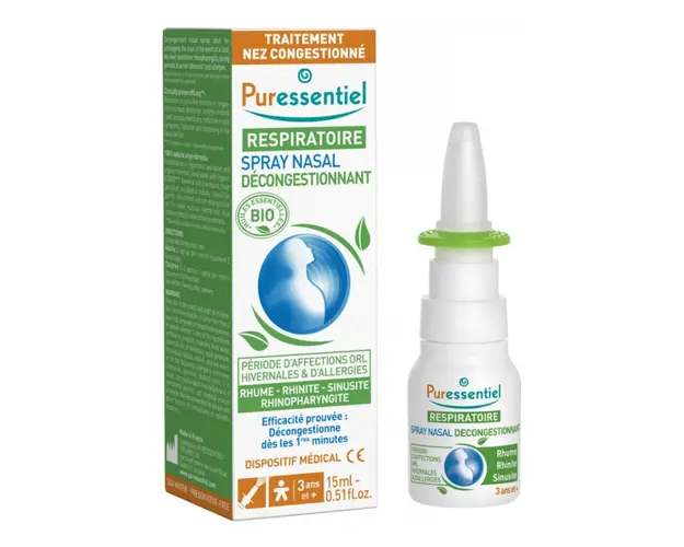 Spray nazal hipertonic decongestionant, 15 ml, Puressentiel 
