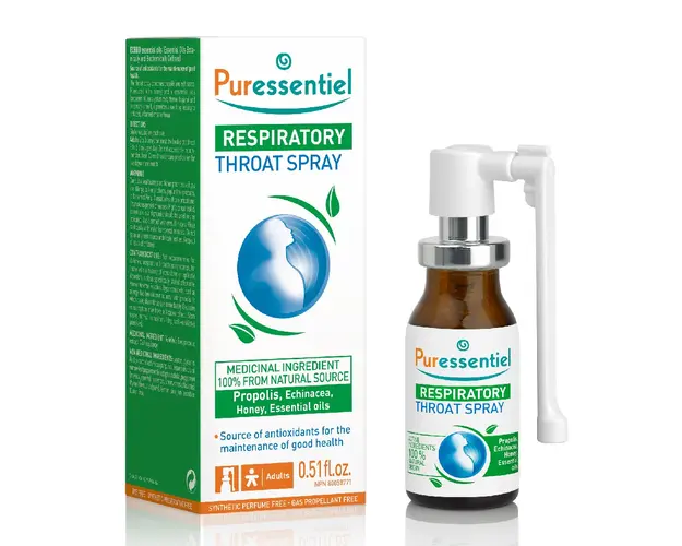 Spray oral pentru calmarea durerilor din gat Respiratory, 15ml, Puressentiel 