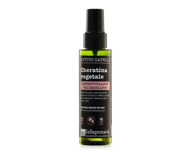 Spray restructurant pentru par cu cheratina vegetala, 30ml, La Saponaria