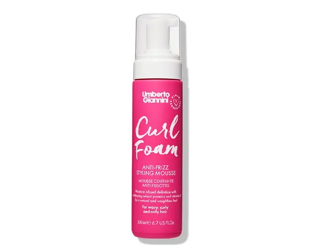 Spuma modelatoare anti-frizz pentru par cret, Curl Foam, 200 ml, Umberto Giannini