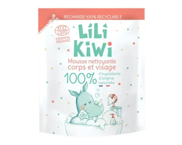 Spuma de curatare pentru fata si corp, pentru copii, rezerva, 250 ml, Lilikiwi