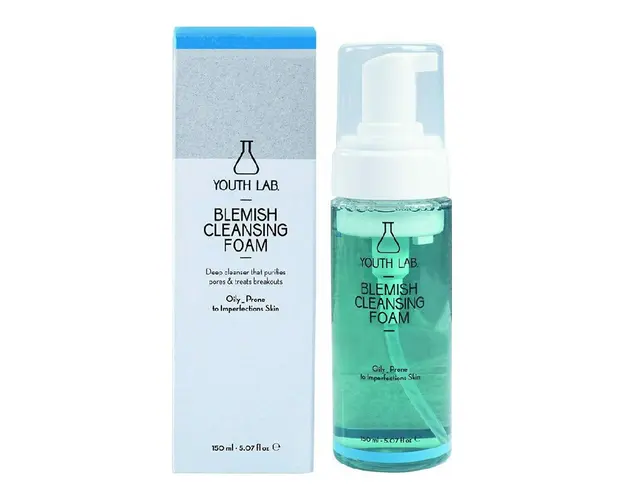 Spuma de curatare pentru ten gras predispus la acnee, 150 ml, Youth Lab