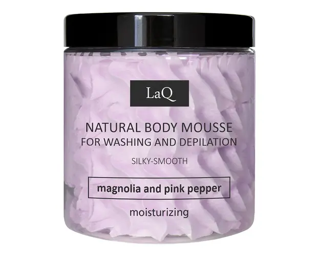 Spuma pentru curatarea corpului si epilare magnolie si piper roz, 100g, LaQ