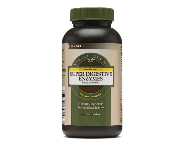 Super Enzime digestive Natural Brand, 100 capsule, GNC