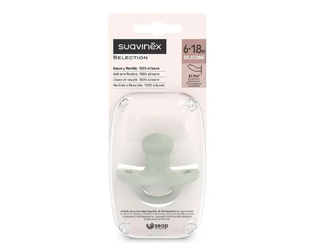 Suzeta anatomica Colour Essence, 6-18 luni, verde, Suavinex