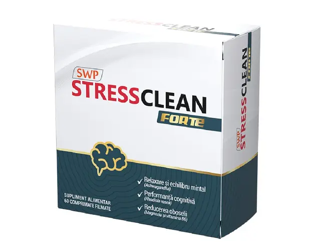 Stressclean Forte, 60 comprimate, Sun Wave Pharma