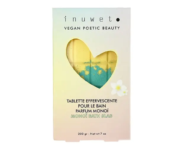 Tableta efervescenta pentru baie, cu parfum de Monoi, 200g, Inuwet