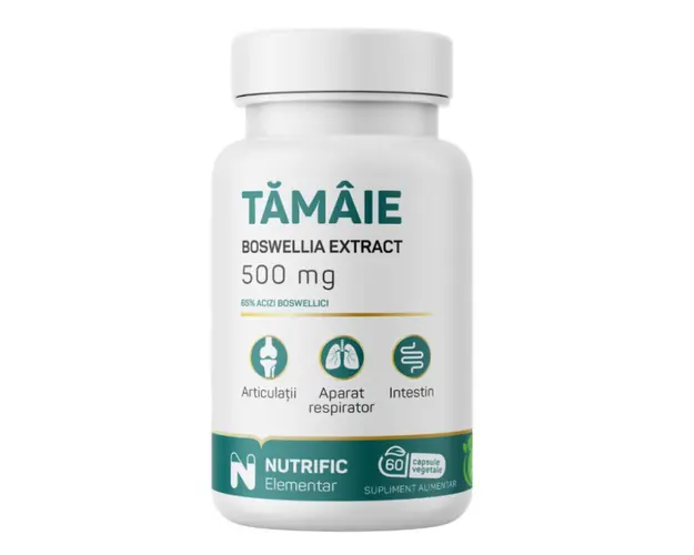 Tamaie Boswellia Extract 500mg, 60 capsule vegetale, Nutrific