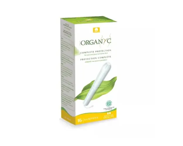 Tampoane din bumbac organic cu aplicator Regular, 16 bucati, Organyc