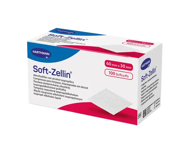 Tampoane impregnate cu alcool Soft-Zellin 60mm*30mm, 100 bucati, Hartamnn