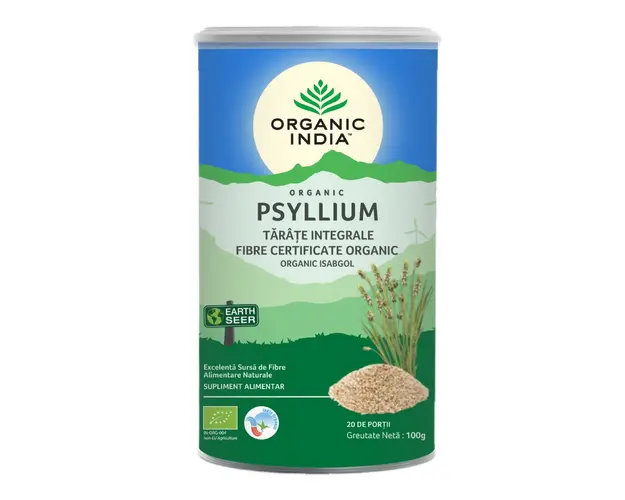 Tarate Bio de Psyllium Integrale, 100 g, Organic India