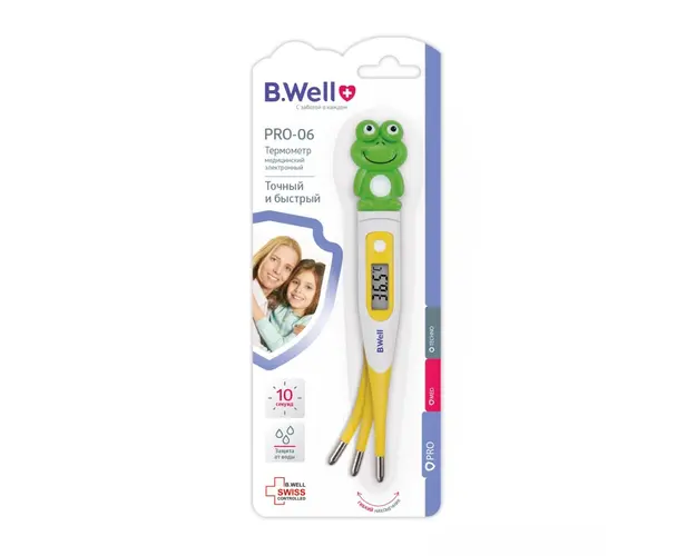 Termometru digital cu cap flexibil in forma de broscuta PRO-06, B.Well