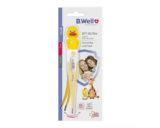 Termometru digital cu cap flexibil in forma de ratusca WT-06, B.Well
