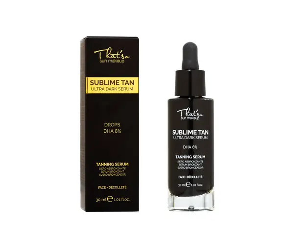 Ser Sublime Tan Ultra Dark cu efect bronzant 8% DHA, 30 ml, That So