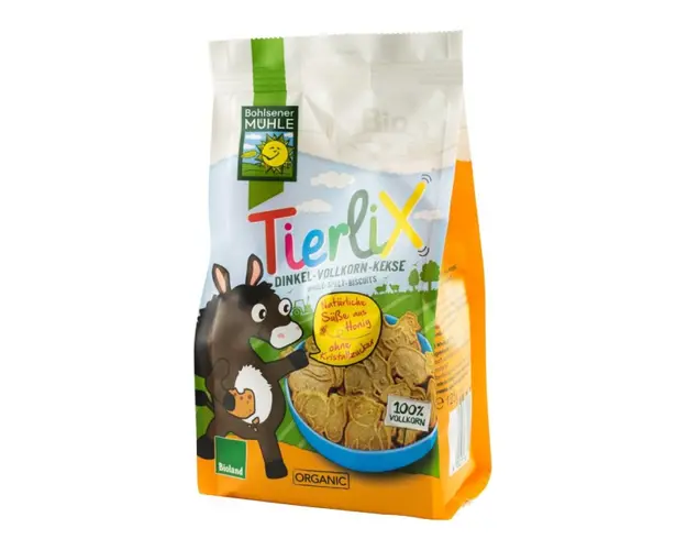 Biscuiti bio cu grau spelta indulciti cu miere Tierlix, 125g, Bohlsener Muhle