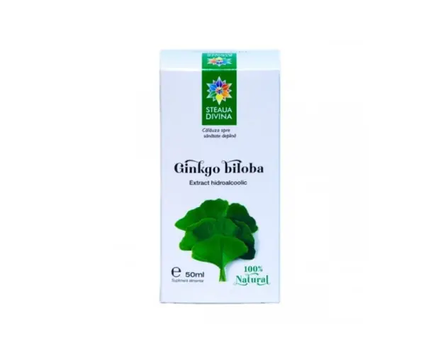 Tinctura Ginko Biloba, 50ml, Steaua Divina