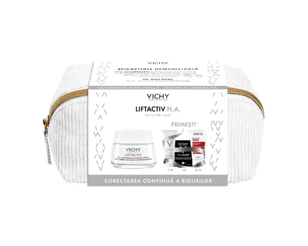 Trusa Spring Crema de fata Liftactiv HA, 50 ml, Vichy