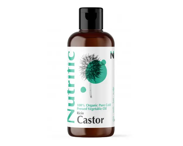 Ulei de ricin organic presat la rece, 50ml, Nutrific