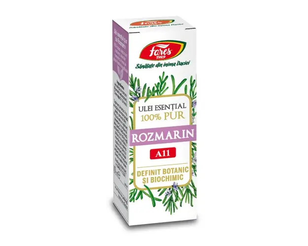 Ulei esential de Rozmarin, 10 ml, Fares