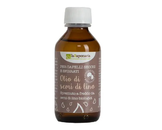 Ulei organic de seminte de in pentru par uscat si fragil, 100ml, La Saponaria