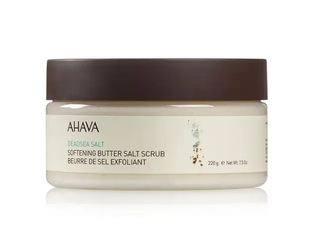 Unt de corp exfoliant cu sare de la Marea Moarta, 220 g, Ahava