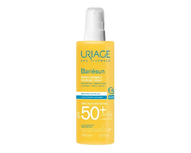 Spray invizibil fara parfum pentru protectie solara Bariesun, SPF 50+, 200 ml, Uriage