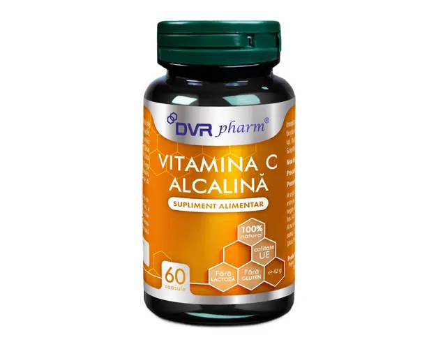 Vitamina C alcalina, 60 capsule, DVR Pharm