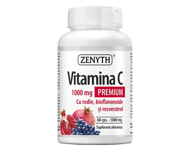 Vitamina C Premium RODIE si bioflavonoide 1000 mg, 60 capsule, Zenyth