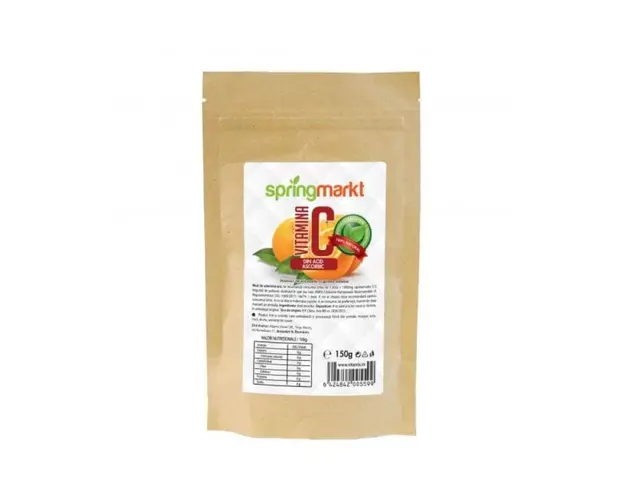 Vitamina C pulbere acid ascorbic Springmarkt, 150g, Adams 