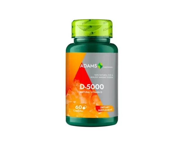 Vitamina D-5000, 60 capsule, Adams