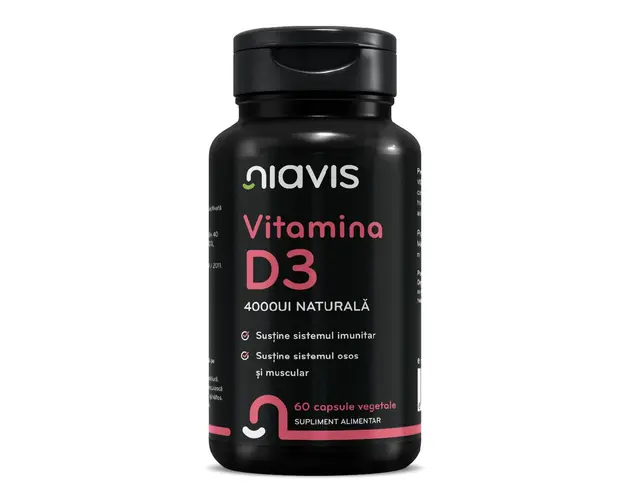 Vitamina D3 4000 Natural, 60 capsule, Niavis