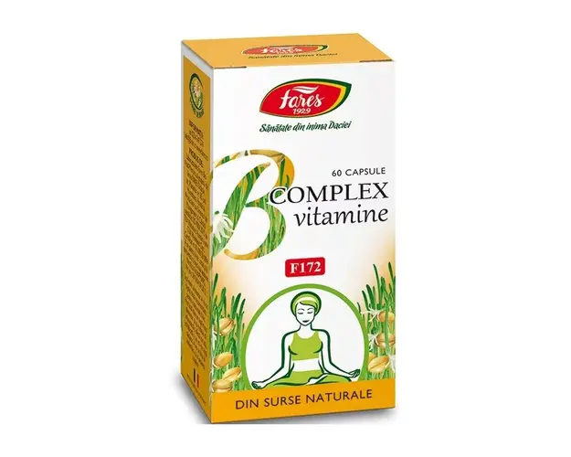 Vitamine naturale B Complex, 60 capsule, Fares