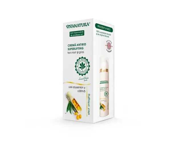 Crema Antirid Superlifting ten mixt si gras, 45 ml, VivaNatura