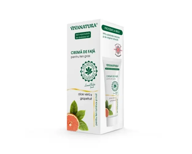 Crema de fata pentru ten gras, 75 ml, VivaNatura