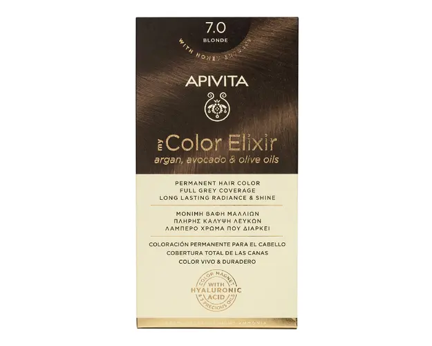 Vopsea de par My Color Elixir, Blonde N7.0, 155 ml, Apivita