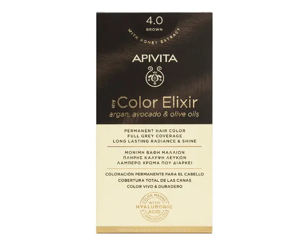 Vopsea de par My Color Elixir, Brown N4.0, 155 ml, Apivita