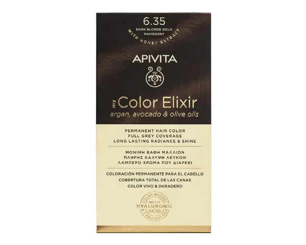 Vopsea de par My Color Elixir, Dark Blonde Gold Mahogany N6.35, 155 ml, Apviita