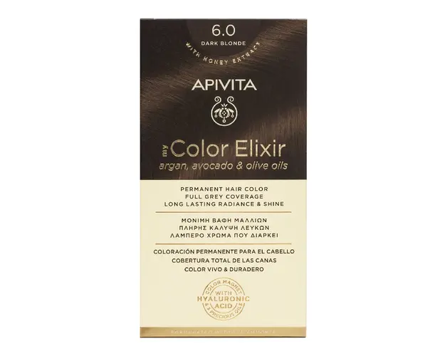 Vopsea de par My Color Elixir, Dark Blonde N6.0, 155 ml, Apivita