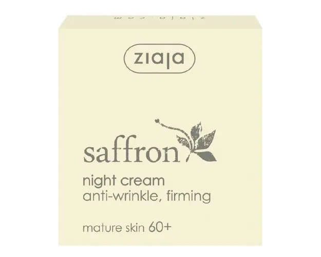 Crema de noapte antirid fermitate 60+, Saffron, 50 ml, ZIAJA 