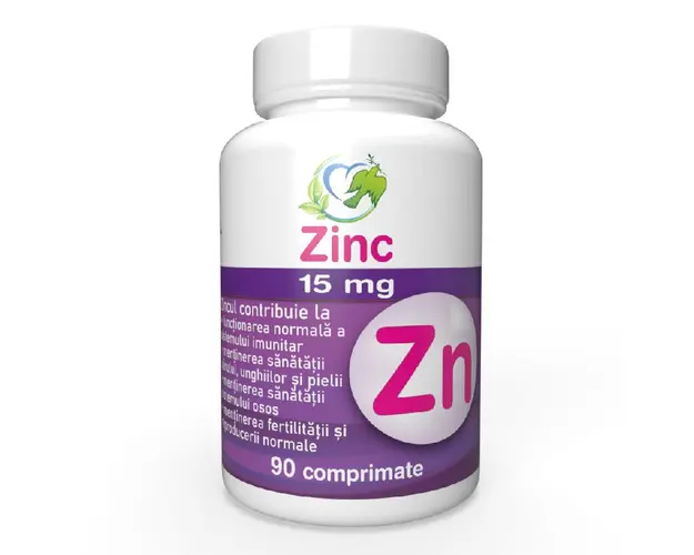 Zinc, 15 mg, 90 comprimate, Justin Pharma