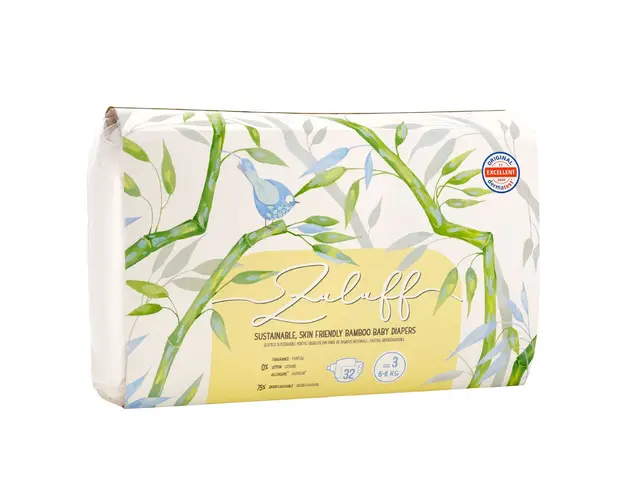 Zuluff scutece din bambus, marimea 3, 6-11KG, 32 bucati